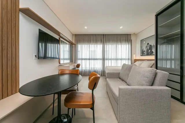 Studio com Sofá-cama e Lavadora - Apto 212